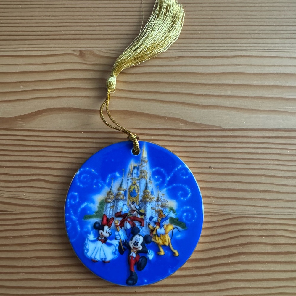Early 2000’s Disney Blue and Gold Holiday Ornament